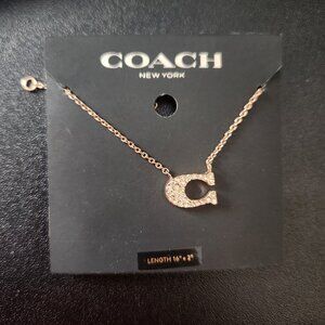 Coach Pavè Signature C Necklace